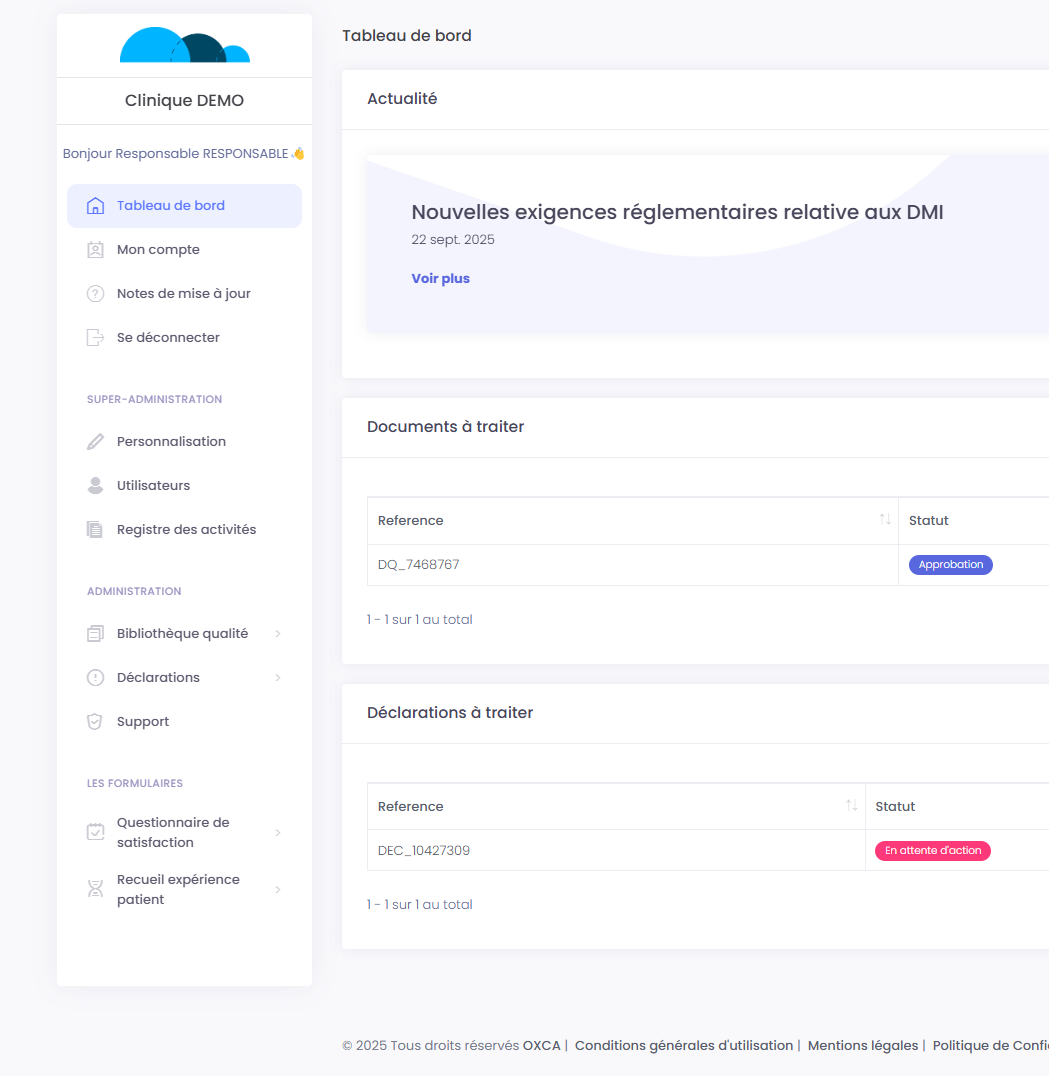 OxcaSanté : plateforme de management de la qualité