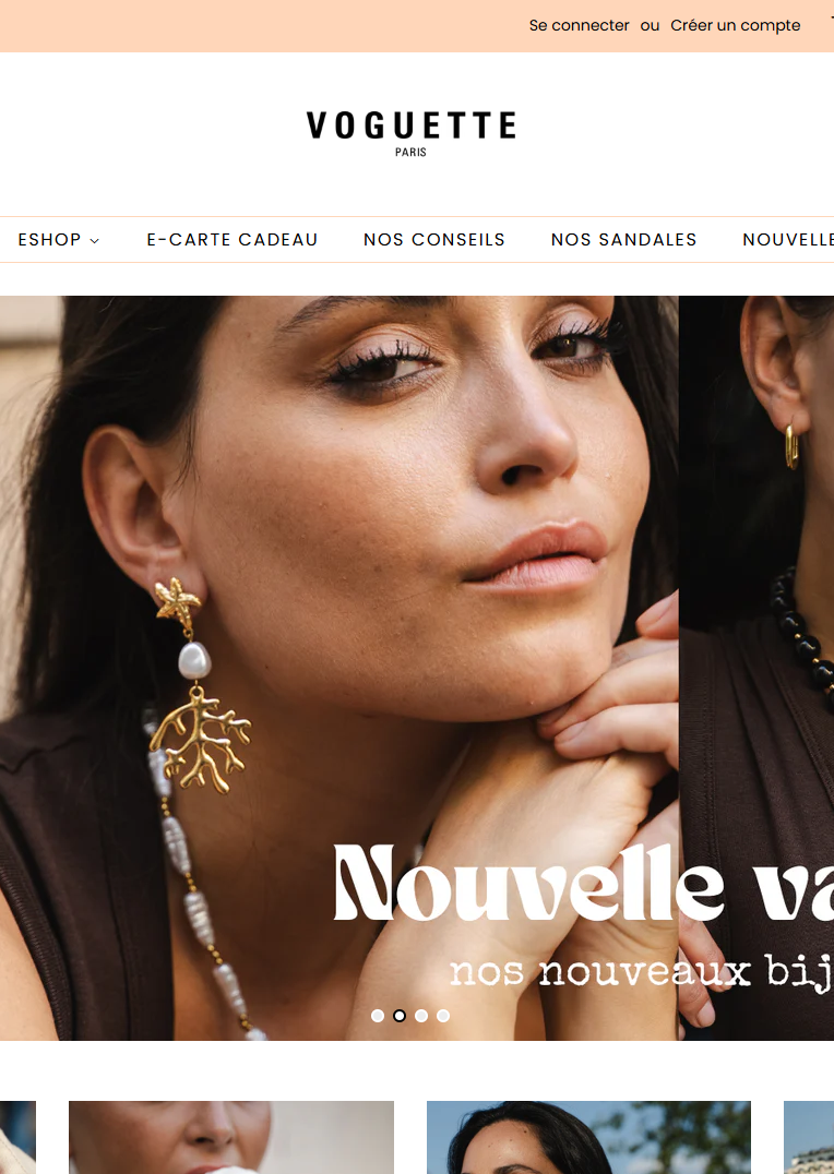 Voguette : refonte boutique Shopify